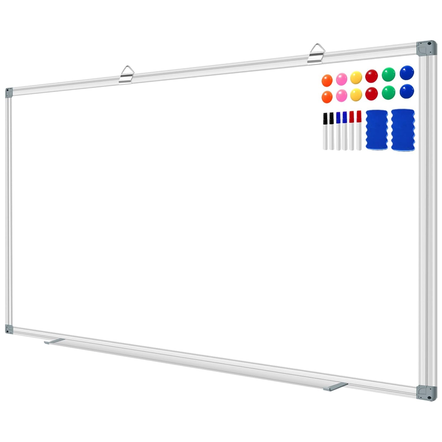 72"x48" Large Dry Erase Board for Wall 6' x 4' Magnetic Whiteboard Aluminum Presentation White Boards with Long Pen Tray, 6 Markers, 2 Erasers &12 Magnets