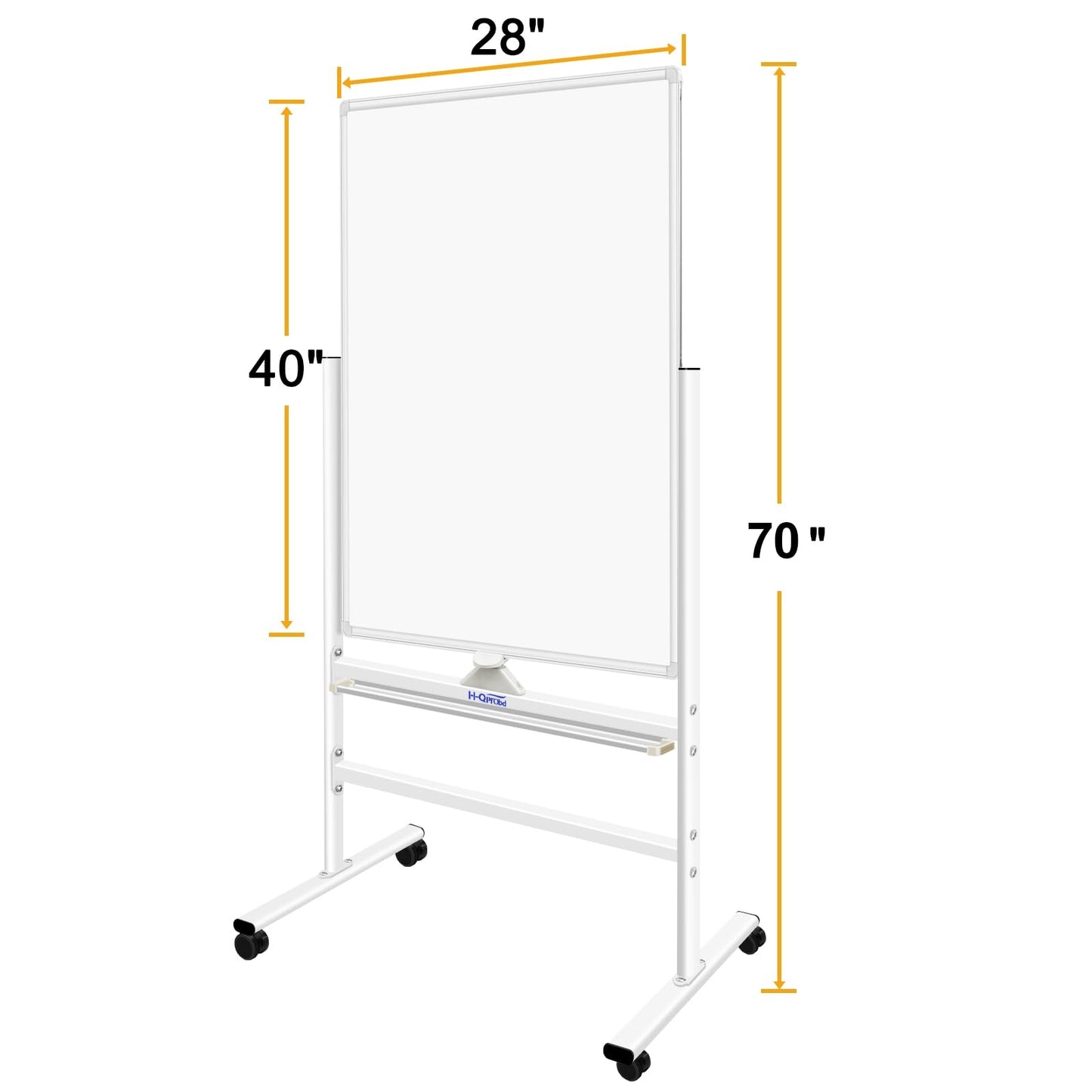 Magnetic Whiteboard Mobile Dry Erase Board with Stand 40"x28" Double Side Rolling Whiteboards on Wheels for Home, Office & School